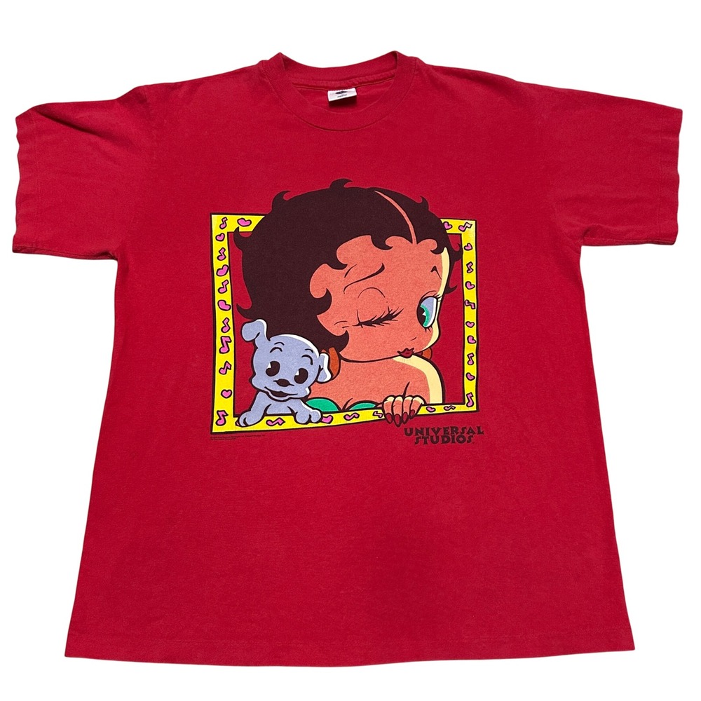 Universal Studios Betty Boop Graphic T Shirt‎ Medium '95 Streetwear Cartoon Y2K